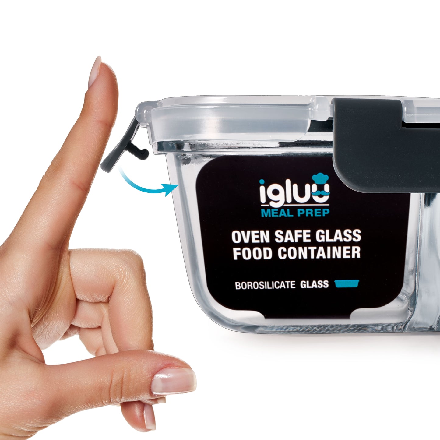 Glass Food Storage Containers with Airtight Lids - 1050ml